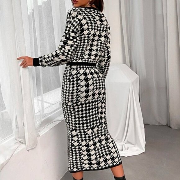 2 piece Houndstooth sweater set - Picture 3 of 5